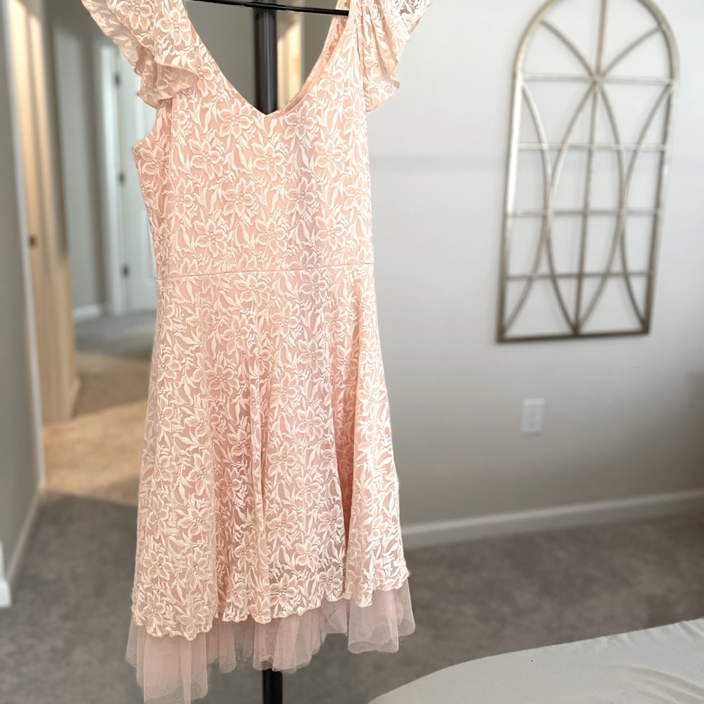 Pink lace dress